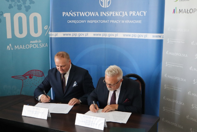 Porozumienie o współpracy Okręgowego Inspektoratu Pracy i Wojewódzkiego Urzędu Pracy w Krakowie